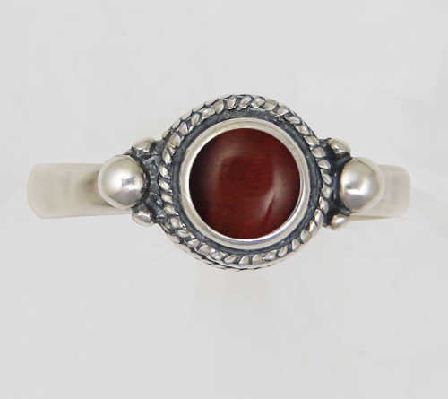 Sterling Silver Ring With Red Tiger Eye Size 9